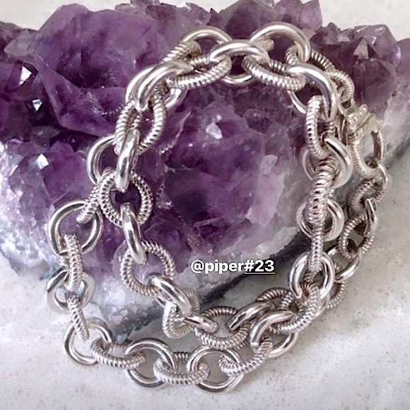 EUC Judith Ripka HEAVY Sterling Silver Rolo Cable Chain...